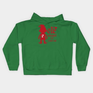 Elf Around and Find Out Red Kids Hoodie